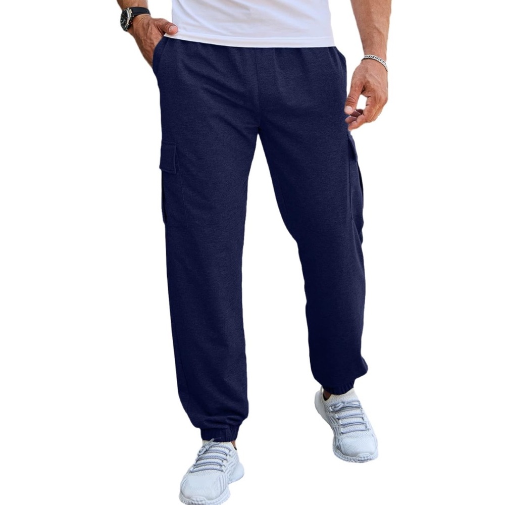 CTU Mens Fashion Workout Sweatpants Lightweight Cargo Joggers Baggy Sweatpants